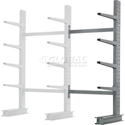 Cantilever Rack Single Sided Add-On Unit Medium Duty (1000 Series), 48"W x 33"D x 8'H, 5300 Lbs Cap