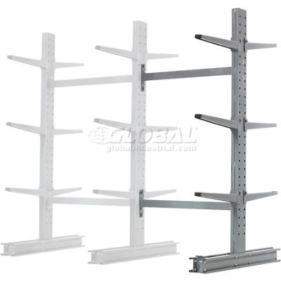 Cantilever Rack Double Sided Add-On Unit Medium Duty (1000 Series),48"W x 54"D x 6'H, 16200 Lbs Cap