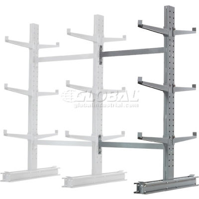 Cantilever Rack Double Sided, Add-On Unit Medium Duty (1000 Series),48"W x 54"D x 6'H,16200 Lbs Cap