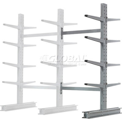 Cantilever Rack Double Sided Add-On Unit Medium Duty (1000 Series), 48"W x 54"D 8'H, 10600 Lbs Cap