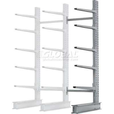 Cantilever Rack Single Sided Add-On Unit Heavy Duty (2000 Series),72"W x 50"D x 10'H,10300 Lbs. Cap