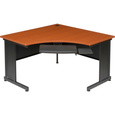 Interion® 48"W Corner Desk - Cherry