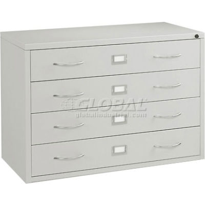Interion® Media Cabinet 4 Drawer Putty