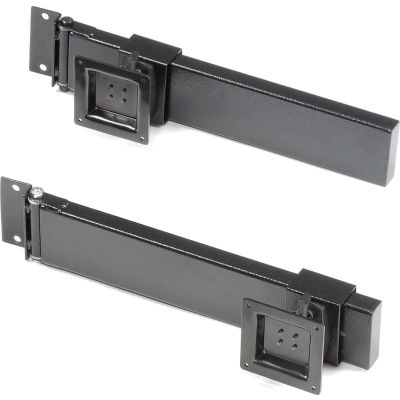 Global Industrial™ Double Arm Kit with 2 VESA Mounts For Orbit Workstation - Black
