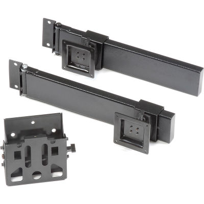 Global Industrial™ Double Arm Kit with 3 VESA Mounts For Orbit Workstation - Black