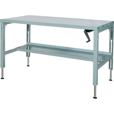 48 x 29 Hydraulic Ergonomic Workbench-Steel Top