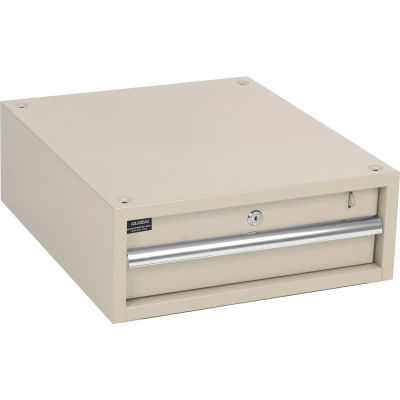 Global Industrial Steel Drawer W/ 25 Lbs Capacity, 17-1/4"W x 20"D, Tan