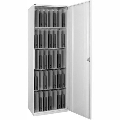 Datum LapTop Tower Storage Locker with Right-Hinged Door, Light Gray