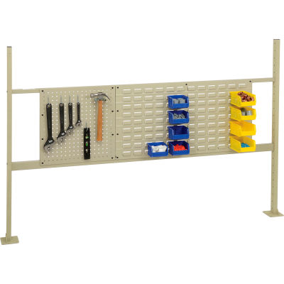 Global Industrial 18" Pegboard & 36" Louver Panel Kit, 54"W, Tan