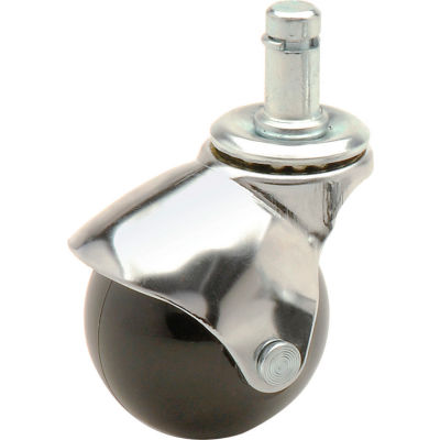 Global Industrial™ Ball Series Chair Casters with Plastic Wheels, Stem