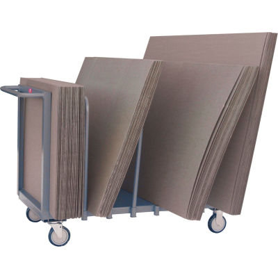 Cardboard Carton Truck Single Level 48 x 24 5" Polyurethane Casters