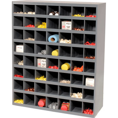 Durham Steel Storage Parts Bin Cabinet 361-95 Open Front - 56 Compartments