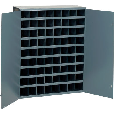 Durham Steel Storage Parts Bin Cabinet 363-95 With Doors - 72 Compartments
