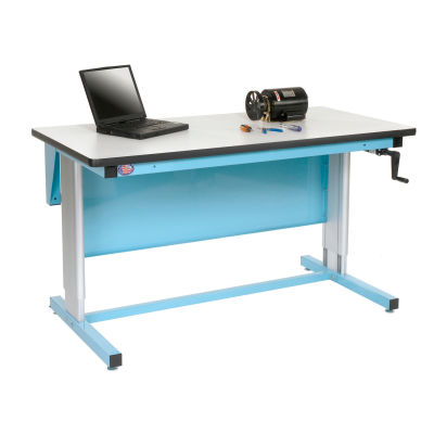 Pro-Line 60 X 30 EL6030PL-L14 Ergoline Hand Crank Height Adjustable Workbench Plastic Laminate Top