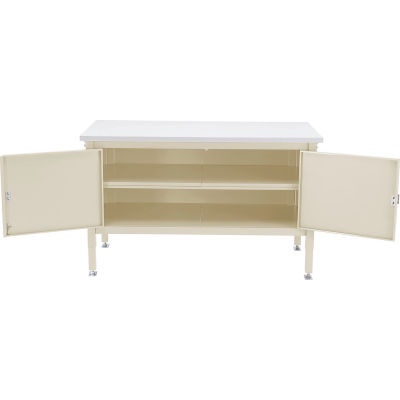 Global Industrial 72 x 30 Security Cabinet Bench - Plastic Square Edge