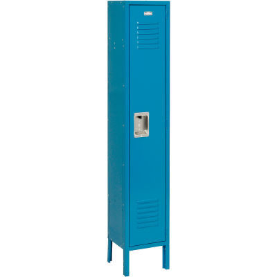 Global Industrial™ Infinity® Single Tier 1 Door Locker, 15"Wx18"Dx72"H, Blue, Unassembled