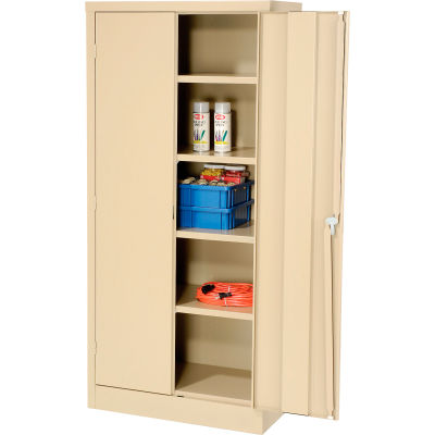 Compact Storage Cabinet 30x15x66 Tan