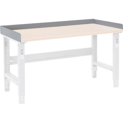 Global Industrial™ Back and End Stops For Workbench Top - 72"W x 36"D x 3"H - Gray