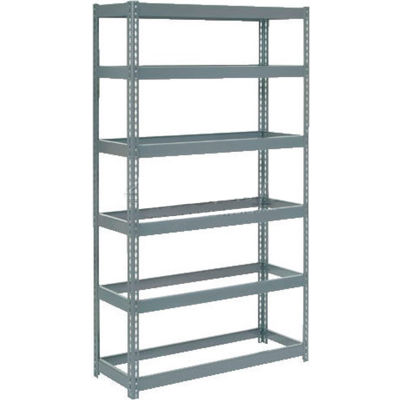 Global Industrial Extra Heavy Duty Shelving 48"W x 24"D x 60"H With 6 Shelves, No Deck, Gray