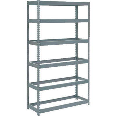 Global Industrial™ Extra Heavy Duty Shelving 48"W x 18"D x 84"H With 6 Shelves, No Deck, Gray