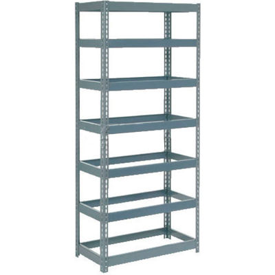 Global Industrial™ Extra Heavy Duty Shelving 36"W x 12"D x 84"H With 7 Shelves, No Deck, Gray