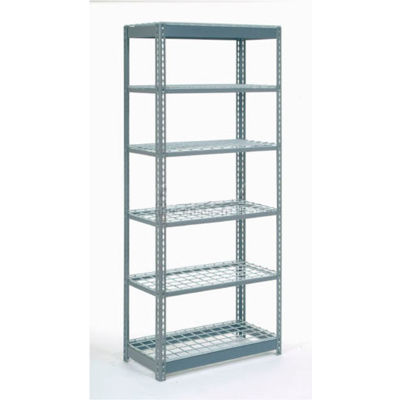 Global Industrial™ Heavy Duty Shelving 36"W x 18"D x 96"H With 6 Shelves - Wire Deck - Gray