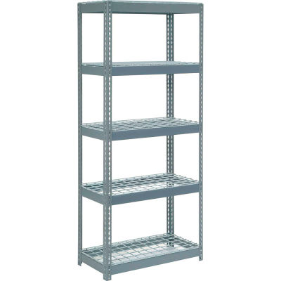 Global Industrial Extra Heavy Duty Shelving 36"W x 24"D x 96"H With 6 Shelves, Wire Deck, Gry