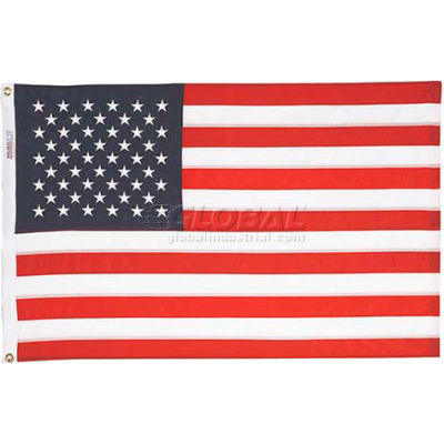 4' x 6' Nyl-Glo US Flag with Embroidered Stars & Lock Stitching