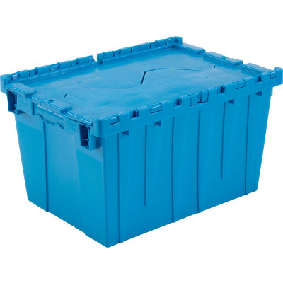 lid storage shipping container plastic hinged totes 4x12 containers attached wittern bins 8x15 industrial global globalindustrial manuals fsi usi distribution