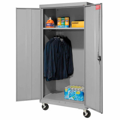 Sandusky Mobile Wardrobe Cabinet TAWR462472 - 46x24x78, Gray