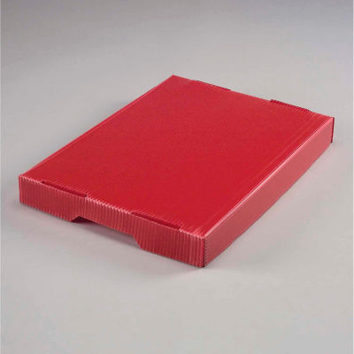 Global Industrial™ Corrugated Plastic Postal Mail Tote Lid Red - Pkg Qty 10