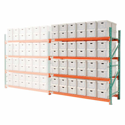 Global Industrial™ Record Storage Rack Add-On Letter Legal 96"W x 36"D x 96"H