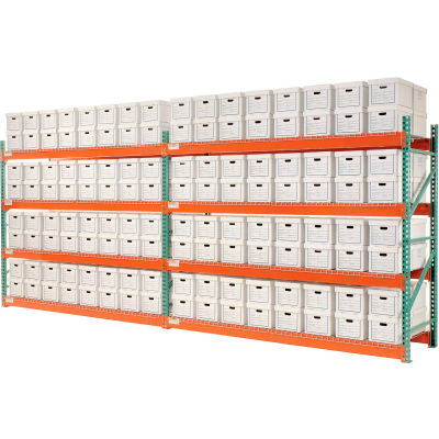 Global Industrial™ Record Storage Rack Add-On Letter Legal 120"W x 36"D x 96"H