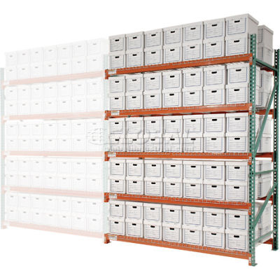 Global Industrial™ Record Storage Rack Add-On Letter Legal 96"W x 42"D x 120"H