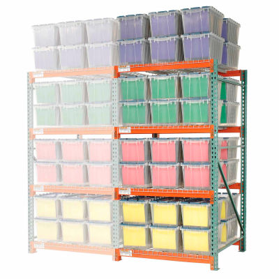 Global Industrial™ Record Storage Rack Add-On Letter Polyethylene Box 48"W x 48"D x 96"H