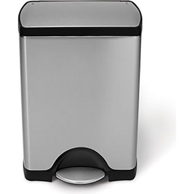 simplehuman® Rectangular Step Can - 8 Gallon Brushed SS
