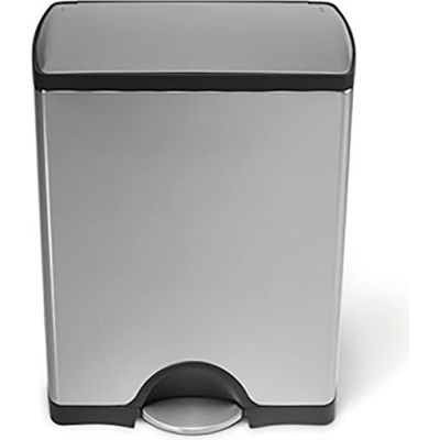 simplehuman® Rectangular Step Can - 13 Gallon Brushed SS