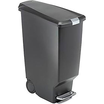simplehuman® Slim Plastic Step Can - 10-1/2 Gallon Black