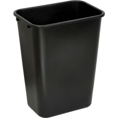 Global Industrial 41-1/4 Qt. Plastic Wastebasket - Black