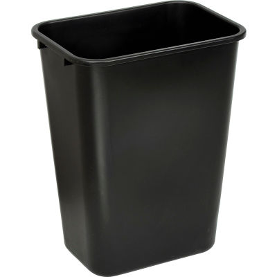 Global Industrial™ 41-1/4 Qt. Plastic Wastebasket, Black