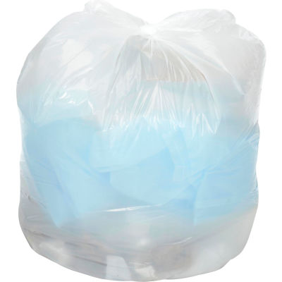 Global Industrial™ Medium Duty White Trash Bags - 40 to 45 Gal, 0.7 Mil, 100 Bags/Case
