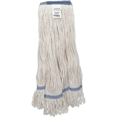 Global Industrial Large Blend Looped Mop Head, Narrow Band