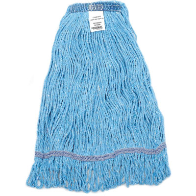 Global Industrial Large Blue Looped Mop Head, Narrow Band