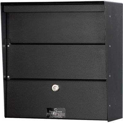 Jayco Wall Mount Horizontal Letter Locker Mailbox Black