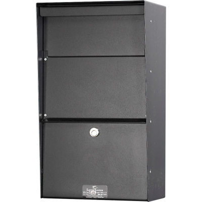 Jayco Wall Mount Vertical Aluminum Letter Locker Mailbox Black