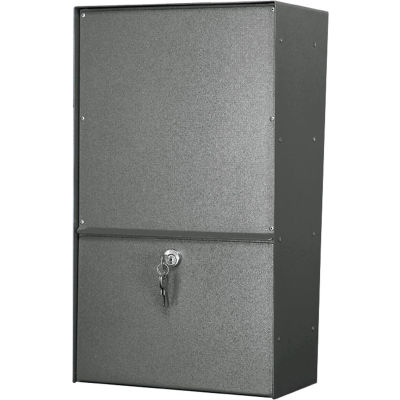 Jayco Wall Mount Vertical Rear Access Letter Locker Mailbox Gray