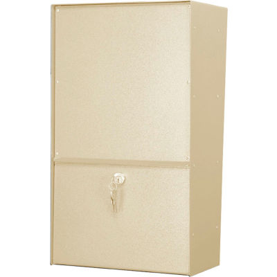 Jayco Wall Mount Vertical Rear Access Letter Locker Mailbox Tan