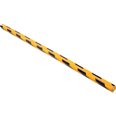 Shelf Bumper Guard, Type G, 39-3/8"L x 1-1/16"W x 1-1/4"H, Yellow/Black