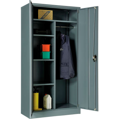 Global Industrial™ Combination Cabinet Easy Assembly 36"W x 18"D x 72"H Gray