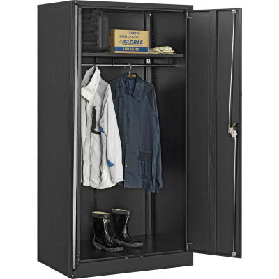 Global Industrial™ Wardrobe Cabinet Assembled 36x24x72 Black
